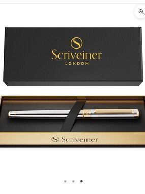 Scriveiner London Silver & Gold Luxury Ballpoint Pen